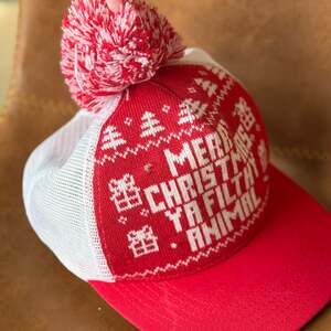Light up Merry Christmas Ya Filthy Animal Snapback Trucker Hat